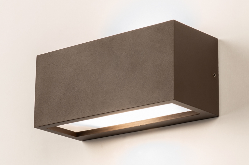 Nástěnné venkovní svítidlo Arkos Pollo Brown One