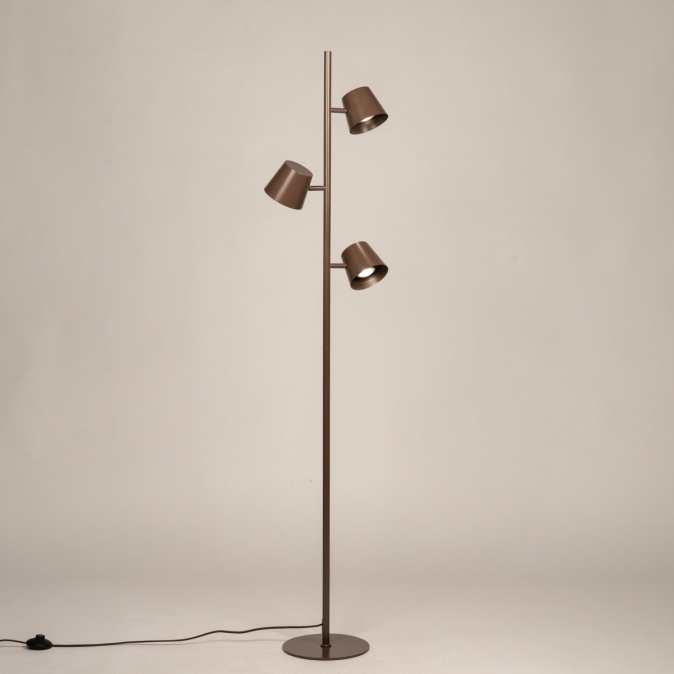 Stojací lampa Snap Fosca Brown Trio