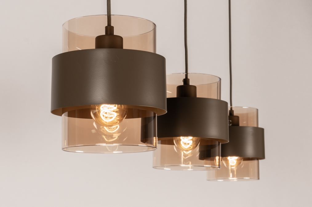 Závěsné svítidlo Retro 70er Line 110 Brown