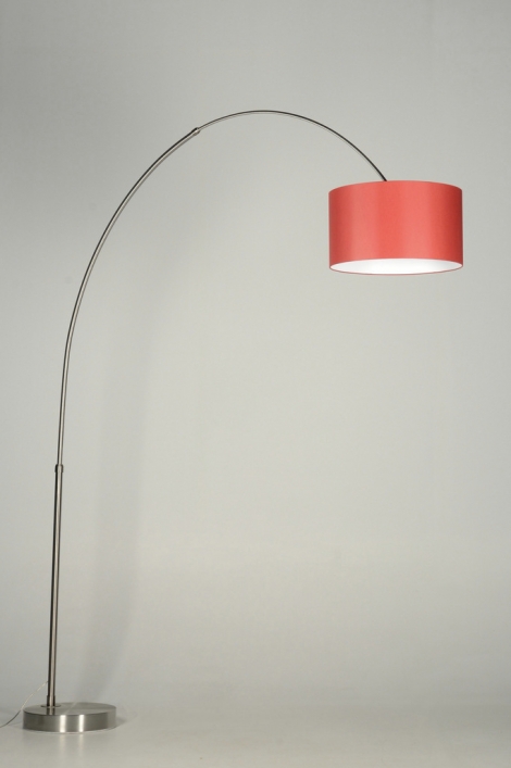 Stojací designová oblouková lampa Adamo Rosso
