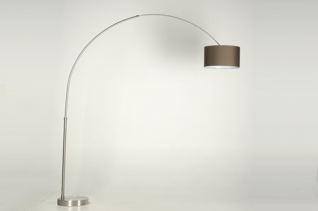 Stojací designová oblouková lampa Adamo Marrone
