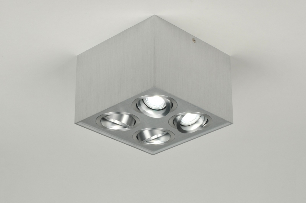 Stropní bodové LED svítidlo Quadro Silver