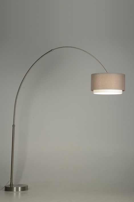 Stojací oblouková lampa Adamo Soffito Taupe