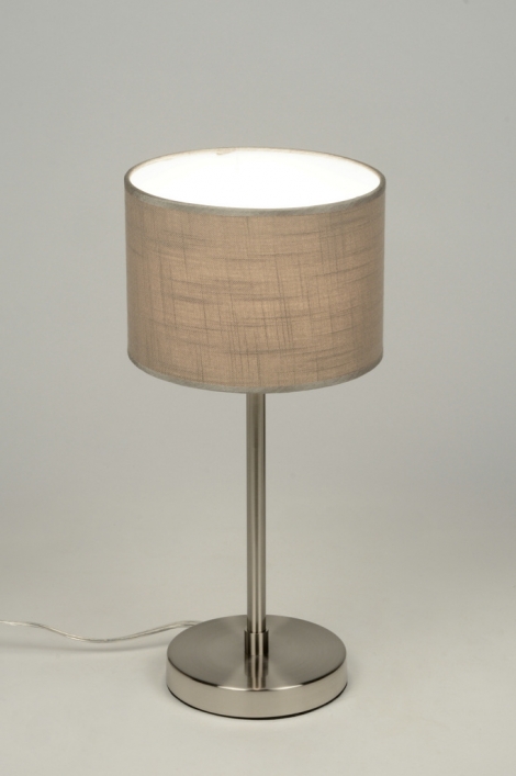 Stolní designová béžová lampa Roermond Taupe 