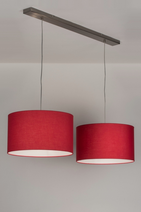 Závěsné designové červené svítidlo Duo Red Unima