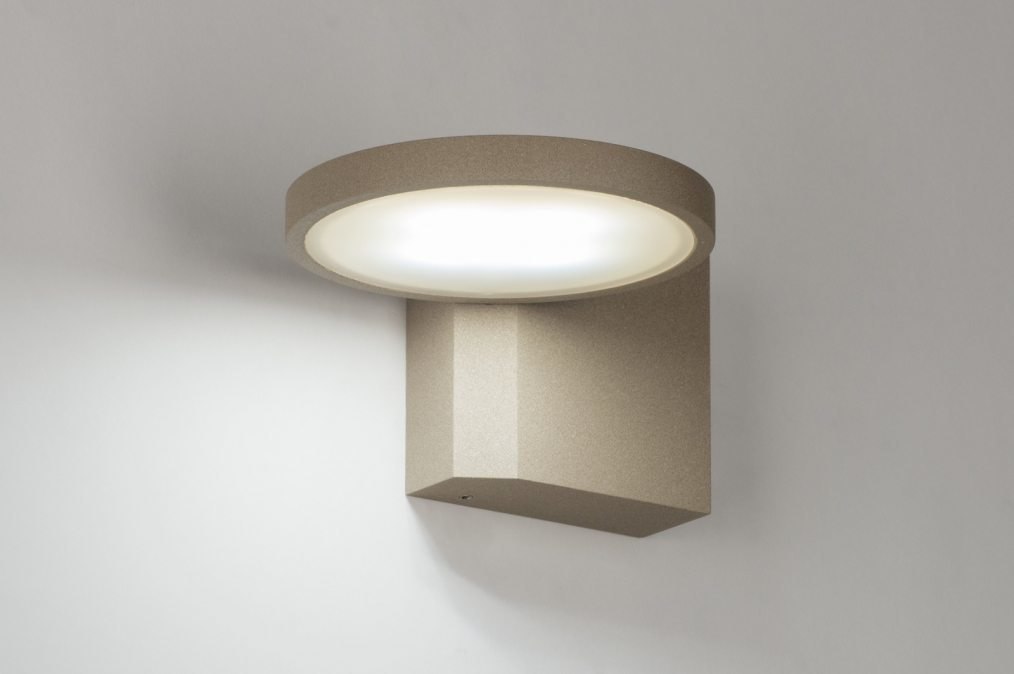 Nástěnné designové béžové LED svítidlo do ložnice Caldaro Taupe