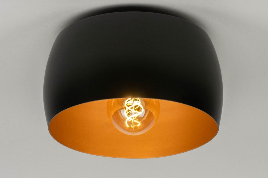 Stropní designové svítidlo Bond Black and Gold 