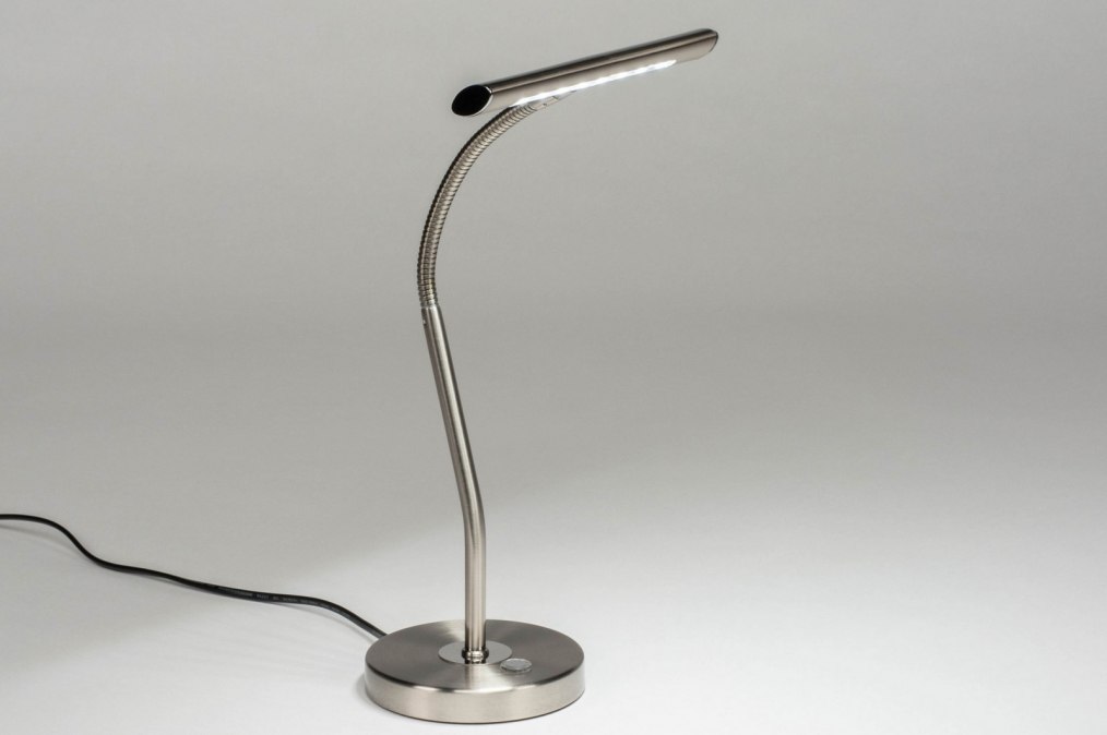Stolní designová LED lampa Bank Retro Silver